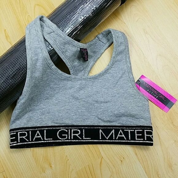 Material Girl Sports Bra Top NWT - Picture 1 of 5